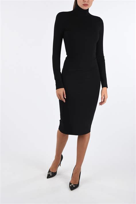 Dsquared Turtle Neck Knee Length Bodycon Dress Women Glamood Outlet