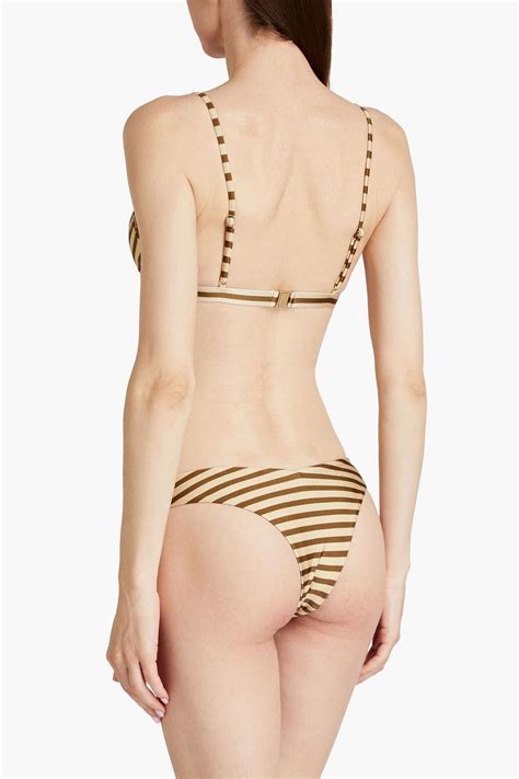 Tigerlily Striped Triangle Bikini Top The Outnet