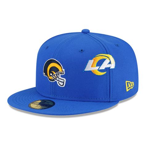 Official New Era La Rams Nfl Just Don Blue 59fifty Fitted Cap B2369h43