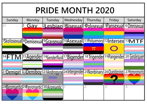 October (date to be decided). Pride Month 2020 | Pride month calendar, Pride quotes ...