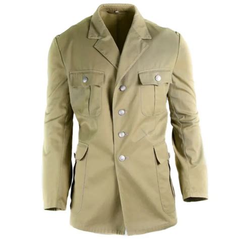 Genuine German Army Dress Jacket Tropical Desert Formal Uniform Khaki Military 20 22 Picclick