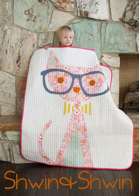 A variety of styles & themes from the best pattern designers in quilting! Hipster Cat Quilt FREE Pattern || Shwin&Shwin