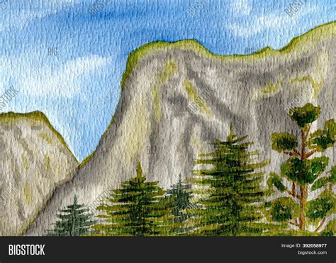 Mountains Pine Trees Image And Photo Free Trial Bigstock