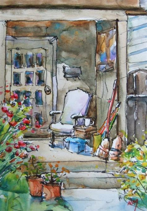 Daily Paintworks Nora MacPhail Watercolor Sketchbook Pen And