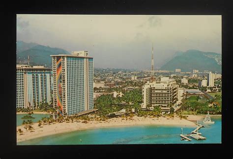 1970s Hilton Hawaiian Village Resort Waikiki Hi Honolulu Co Postcard