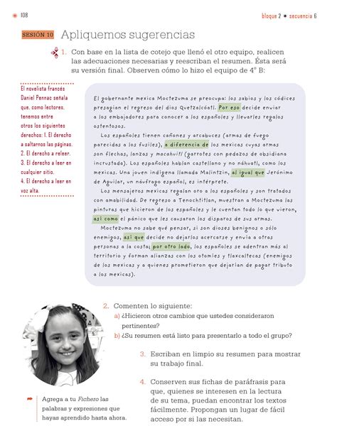 Español Cuarto Grado Página 108 De 242 Libros De Texto Online