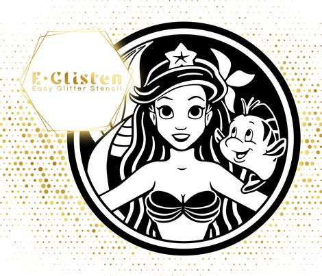 E-Glisten - SVG Ariel the little mermaid - File Download