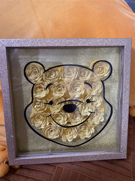 Winnie the Pooh Rolled Flowers Shadow Box - Etsy