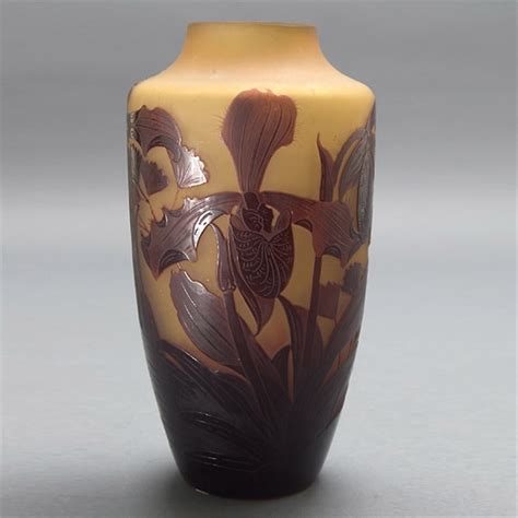 D Argental Cameo Glass Vase Circa 1910