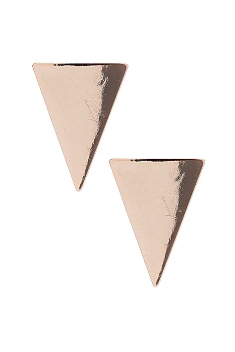 Topshop Gold Triangle Stud Earrings Triangle Earrings Stud Triangle