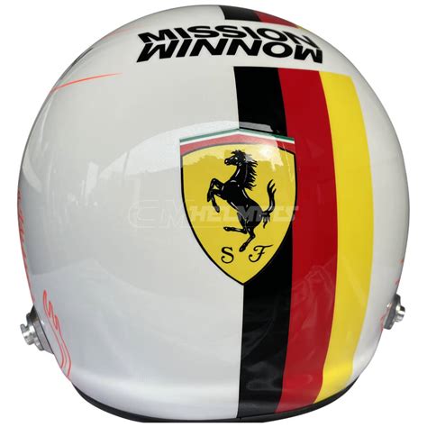 The usual germany colors in the longitudinal direction six glittering stripes are laid out over the helmet, reminiscent of a disco wallpaper from the 1970s. SEBASTIAN VETTEL 2020 GP F1 REPLICA HELMET FULL SIZE | CM ...