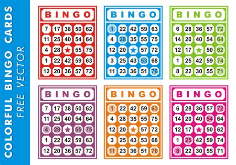 Wheel of fortune winning words. Colorful Bingo Cards Free Vector - Download Free Vectors ...