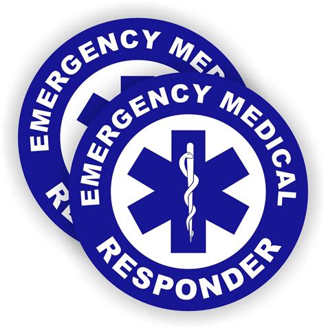Buy Pair Emergency Medical Responder Hard Hat Stickers Helmet Decals Labels Firefighter