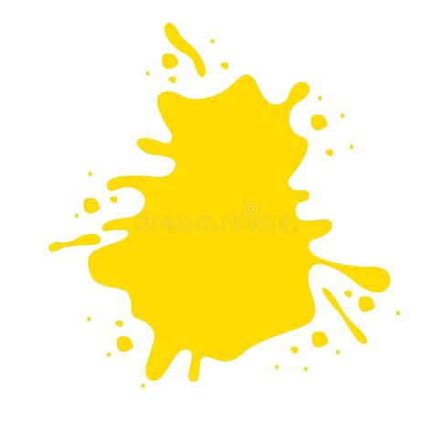 Yellow Paint Stain Isolated Icon Design Stock Illustration