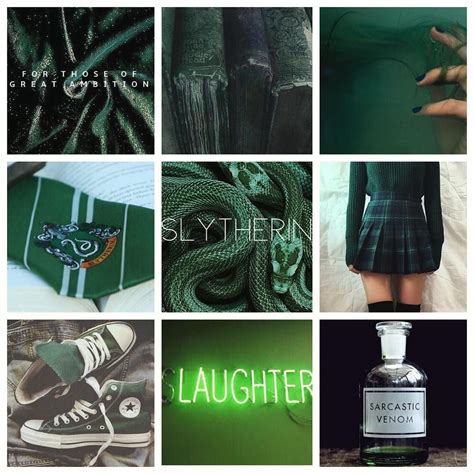 Slytherin Aesthetic Moodboard Inspiration Color Inspiration Slytherin