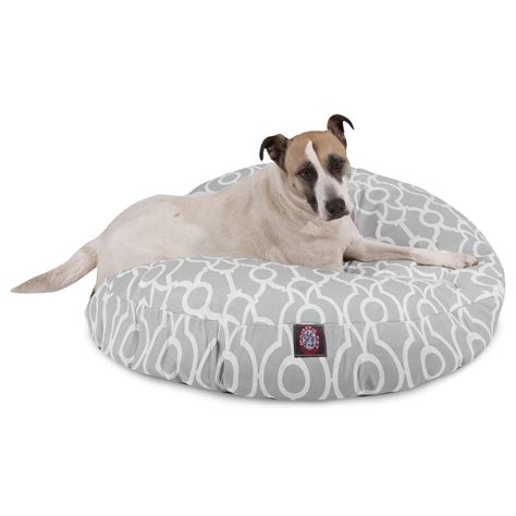 Majestic Pet Athens Round Dog Bed Treated Polyester Removable Cover