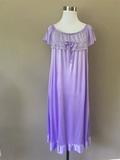 Xxl Nightgown Lavender Purple Plus Size 2xl Etsy Night Gown Plus