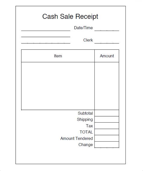 9 Sales Receipt Templates Free Samples Examples And Format Sample