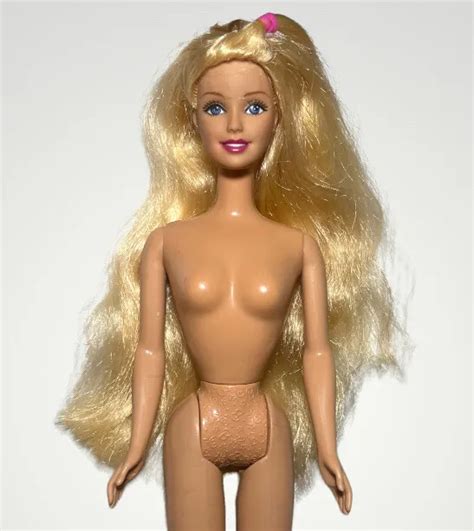 Barbie Glam N Groom Doll Nude For Ooak Blonde Long Hair Tnt