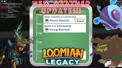 Loomian Legacy Weather Update In A Nutshell Youtube
