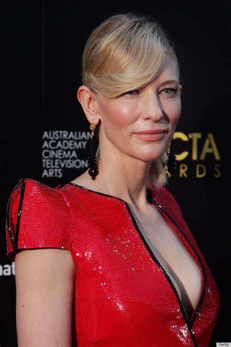 Cate Blanchett Sports Odd Red Latex Like Gown Photos Huffpost Uk