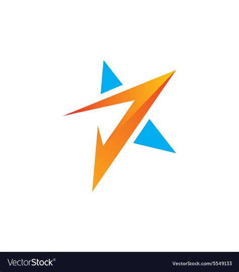 Star Symbol Abstract Arrow Logo Royalty Free Vector Image