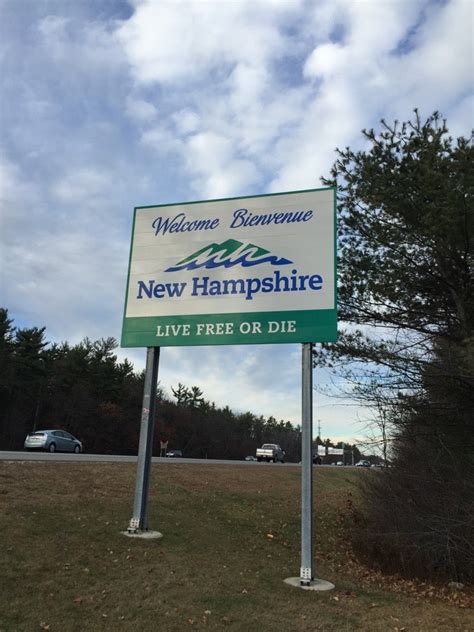 Welcome To New Hampshire Sign Seabrook Nh Landmark Mapquest