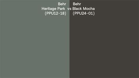 Behr Heritage Park Vs Black Mocha Side By Side Comparison