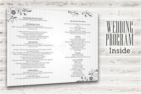 wedding program  sides psd template brochure templates