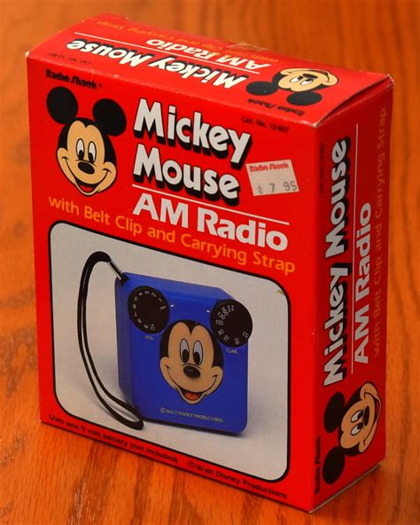 Vintage Mickey Mouse Am Radio With Belt Clip And Carrying St Flickr