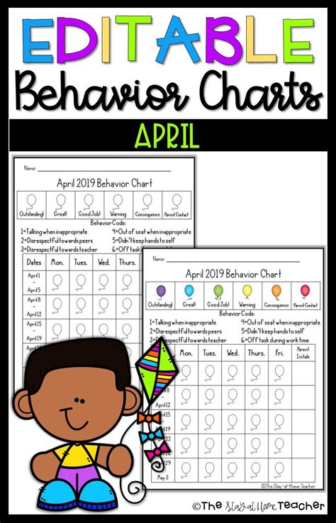 Editable Monthly Behavior Calendars Behavior Calendar Monthly