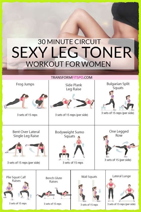 Sexy Leg Toner Lower Body Circuit Fitness Workouts Exercise Fitness