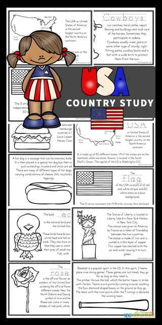 Free Usa For Kids Printable Book To Read Color And Learn