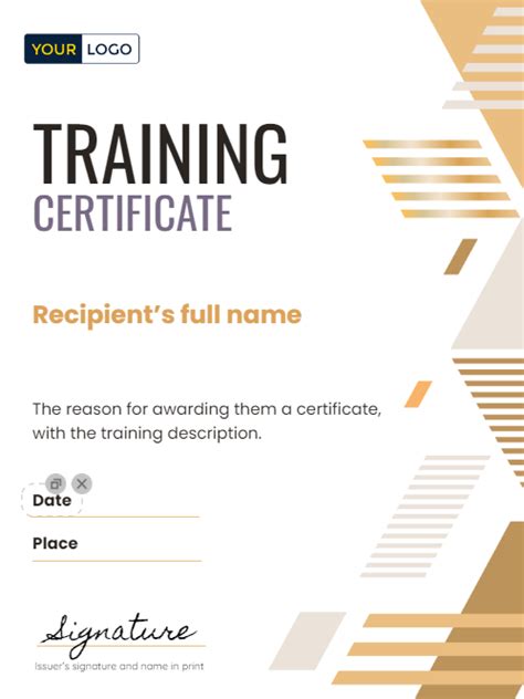 6 Free Training Certificate Templates Ready For Use Immediately
