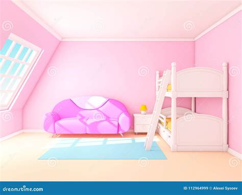 Child Room Soft Stock Illustration Illustration Of Bunk 112964999