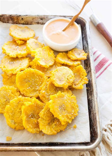 Tostones Twice Fried Plantains The Noshery