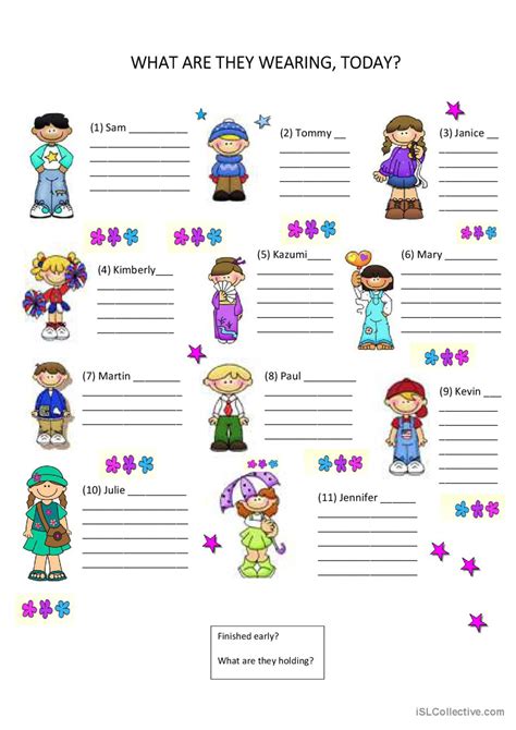 What Are They Wearing Worksheet English ESL Worksheets Pdf Doc