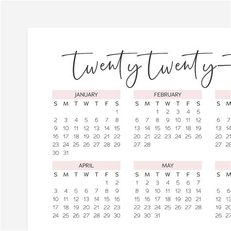 At A Glance 2022 Calendar