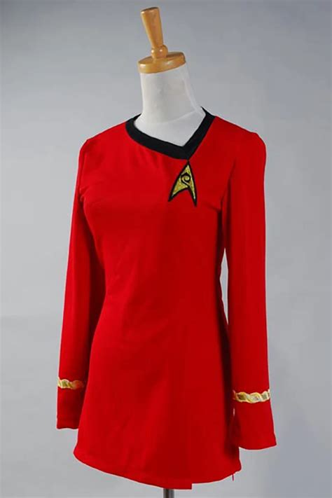 Movies And Tv Star Trek Duty Uniform Tos Red Yellow Blue Cosplay Costumes For Women