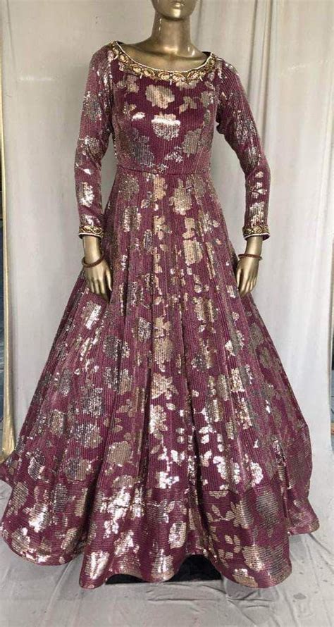 Designer Custom Sequin Gown Indian Bridal Dress Pakistani Formal