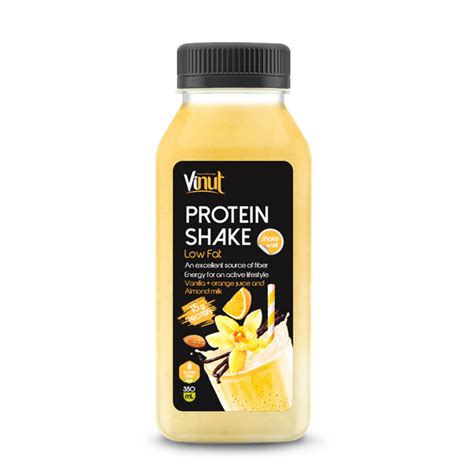 milk juice almond orange shake vanilla 350ml bottled protein fruit