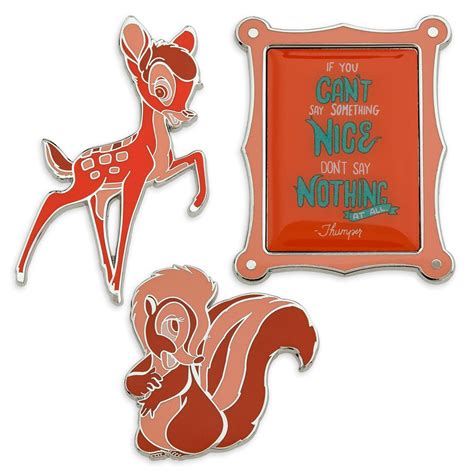 Disney Wisdom Pin Set Bambi August Limited Release Shopdisney