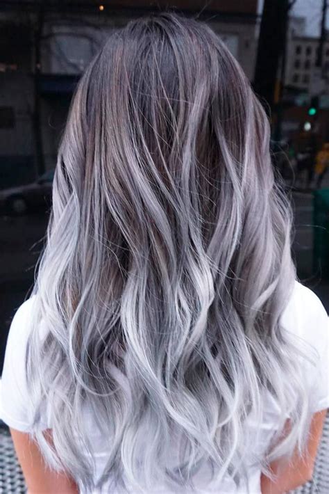 15 Grey Ombre Hair Ideas To Rock This Year Grey Ombre Hair Frosted Hair Colored Hair Tips