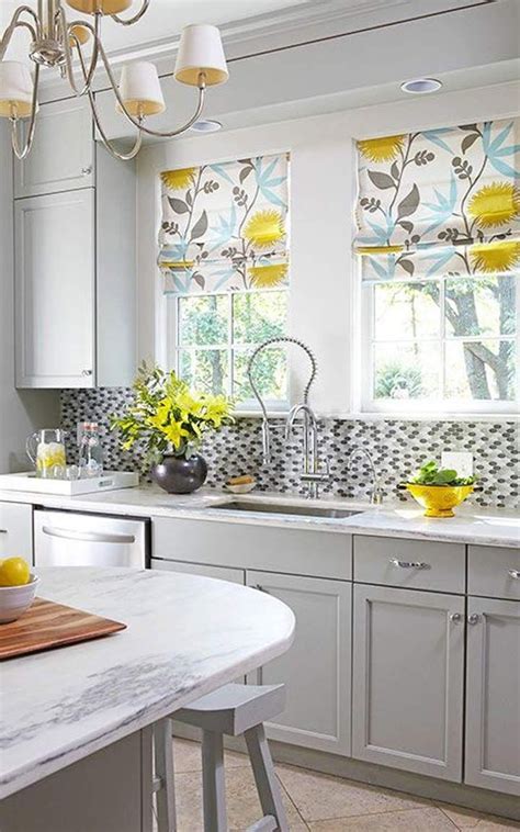 The whole space has a custom feel to it, complimented by tasha at kaleidoscope living updated her kitchen with grey paint on the cabinetry as well as new hardware and industrial modern cage style lighting. Yellow Kitchens Design 2019 Yellow and Gray Kitchen Ideas You Can Try This Spring | Yellow ...