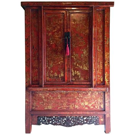 antique chinoiserie wardrobe armoire lacquered oriental chinese shanxi at 1stdibs