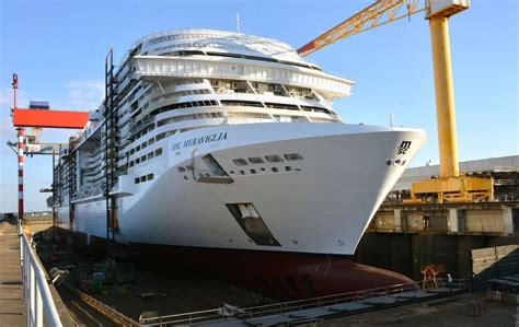 Msc Floats Out Next Generation Cruise Ship Msc Meraviglia