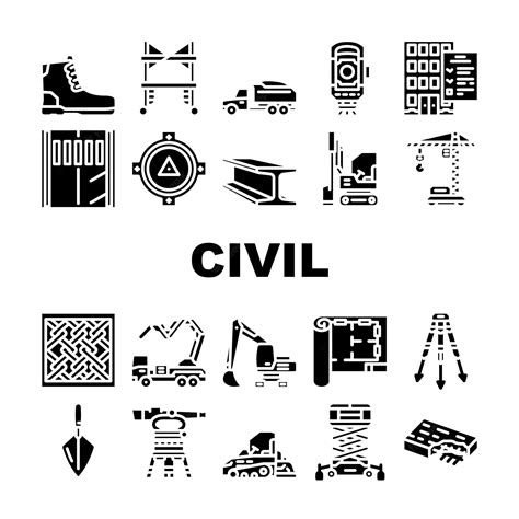 Premium Vector Civil Engineer Construction Icons Set Vector Industry