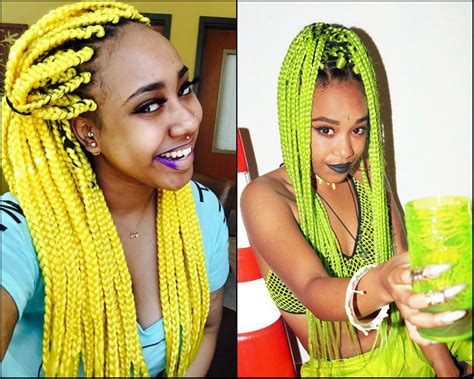 Colourful Box Braids Hairstyles 2017 Styles 7