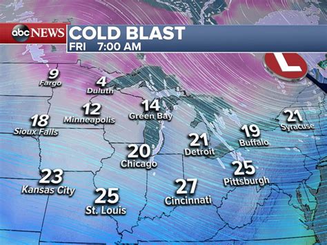 Arctic Blast Brings Cold Snow To Midwest And Northeast Abc News