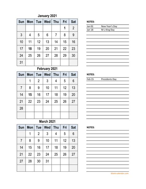 Printable 3 Month Calendar 2021 Printable Word Searches